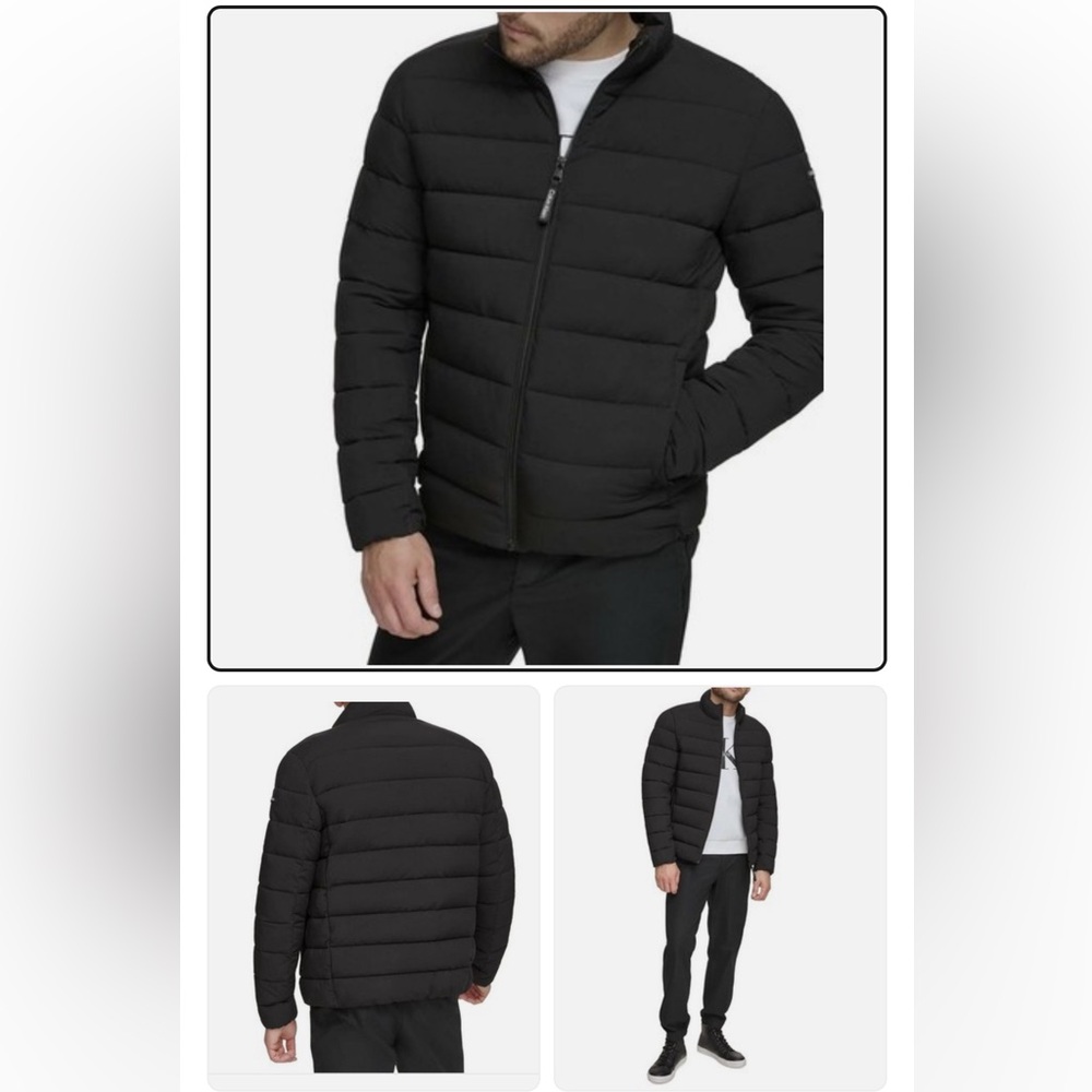 NWT Calvin Klein Men's Dark Puffer Jacket